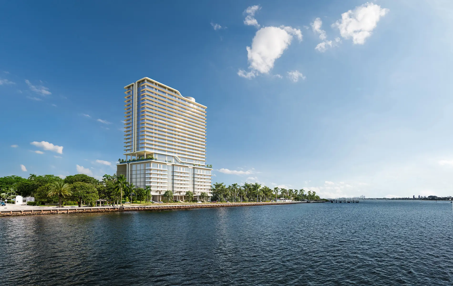 The Ritz-Carlton Residences West Palm Beach tower beside the Intracoastal Waterway The Ritz-Carlton Residences West Palm Beach tower beside the Intracoastal Waterway